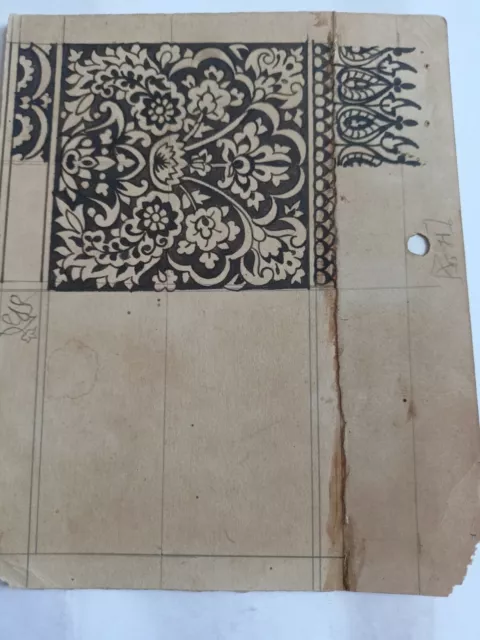 Rare floral design handmade collectible piece of indian artwork for collection