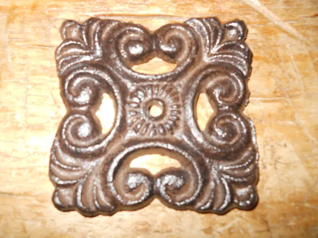 15 Cast Iron Antique Style BACK PLATE Drawer Pull Barn Handle Door Knobs PLATES
