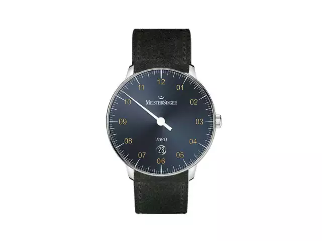Meistersinger Neo Plus Automatic Watch, ETA 2824-2, 40mm, Blue, Day, NE417G-SV01