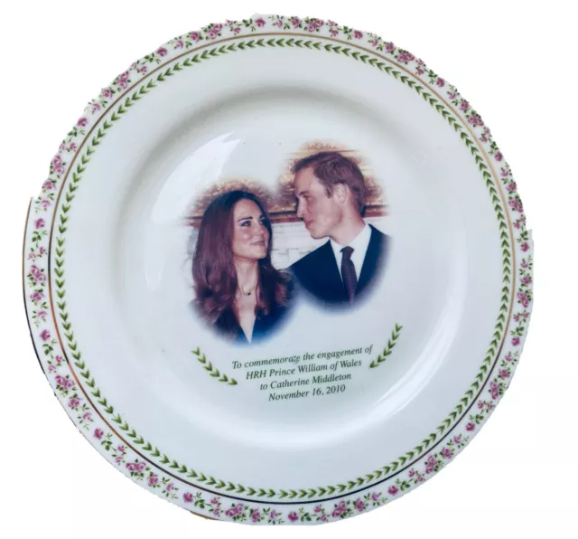 William & Kate Engagement Commemorative Plate Royal Doulton