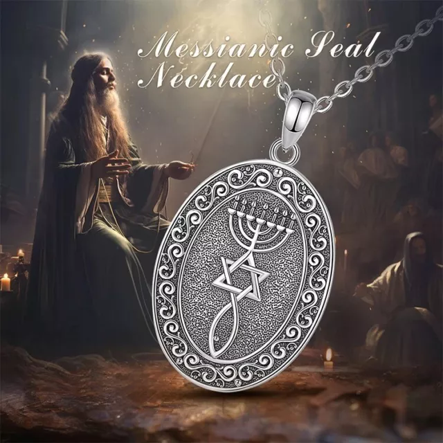 Judaic Messianic Seal .925 Sterling Silver Ancient Israel Pendant Jewelry