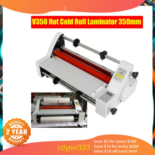 350mm 700W Hot Cold Roll Laminator Digital Control Thermal Laminating Machine