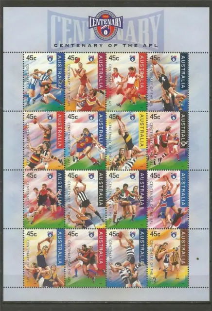 AUSTRALIA - 1996  Australian Football League - MUH MINIATURE SHEET.