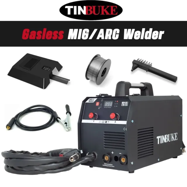 TINBUKE MIG/Stick ARC Welder Gasless No Gas Flux-Cored Wires Welding Machine