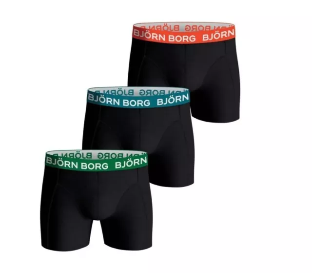 BJÖRN BORG Herren Boxershorts 3er Pack - Pants, Cotton Stretch, Logobund