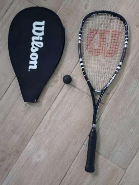 Wilson Hyper Hammer 120 Squash Racket with Cover and ball