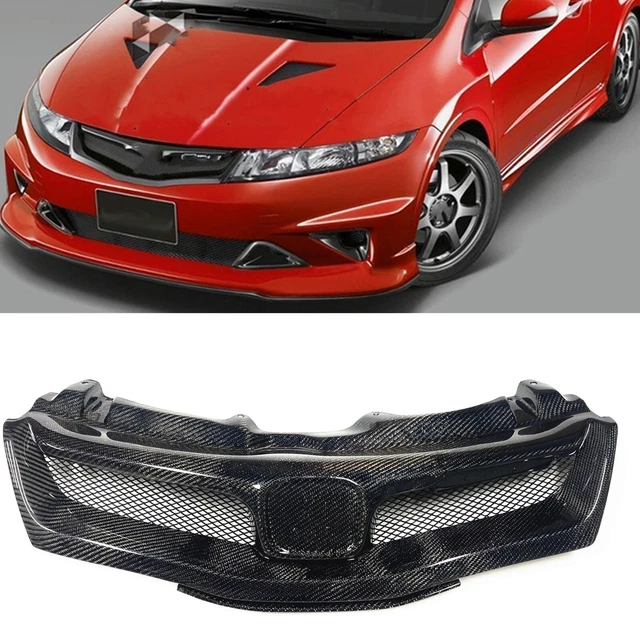 CARBON FIBER FRONT Bumper Grill Grille Fit For Honda Civic TypeR FN2