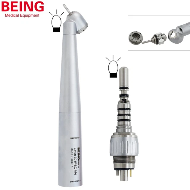 BEING Surgical 45 Degree Handpiece Fiber Optic Turbine KAVO MULTIflex w/ Coupler