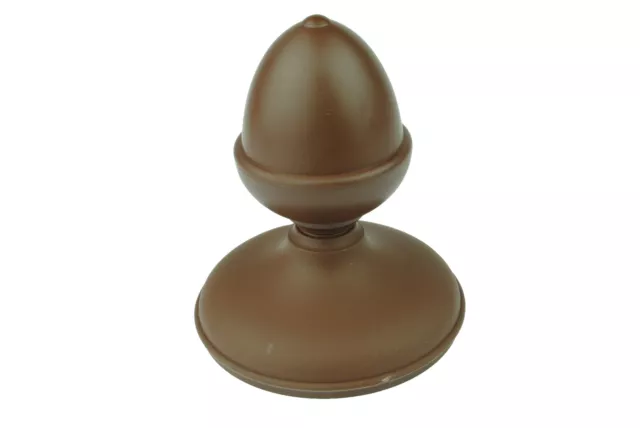 Linic 4 x Dark Brown Acorn Fence Top Finial + 4" 100mm ROUND Caps UK Made GT0003