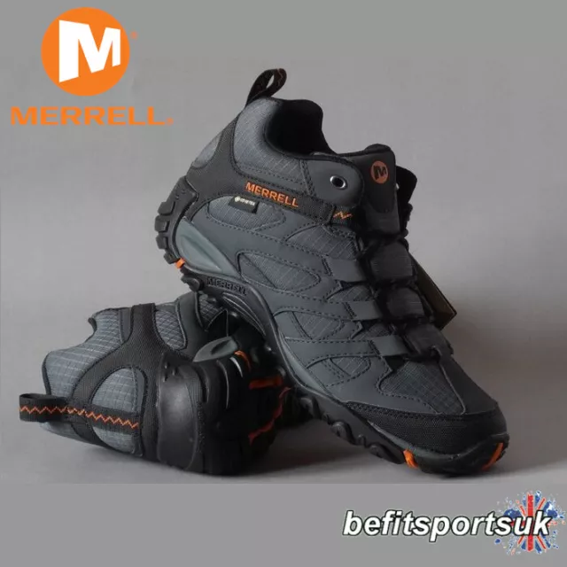 Merrell Walking Water-Proof Boots Claypool Mens Hiking Grey Mid Gtx Gore Tex