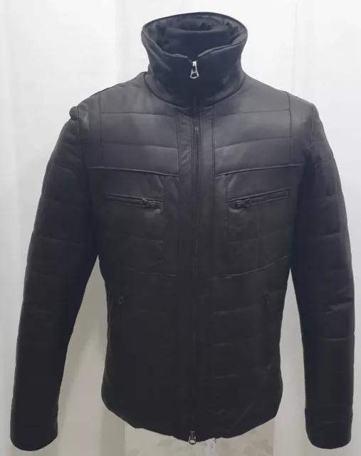 Giacca Giubbino Piumino In Di Pelle Uomo Tutte Le Tg. Disponibili  56-54