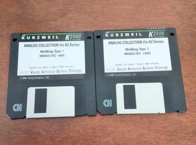 Kurzweil K2000, K2500, K2600 -   2 x  floppydisk