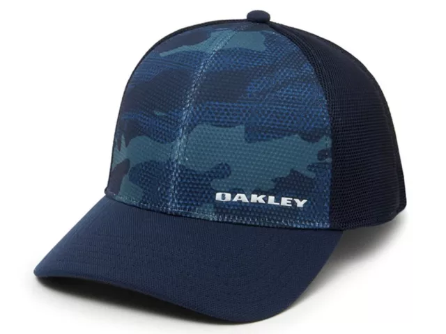 Oakley Men’s Silicone Bark Trucker Print 2.0 Cap O Hydrolix fabric-Fathom- Cool
