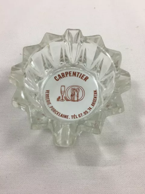 Ancien Cendrier Bistro ashtray ads Carpentier Verrerie Porcelaine