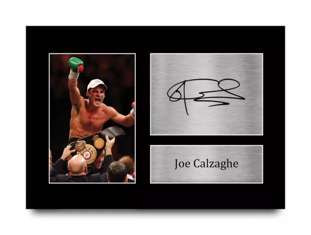 Joe Calzaghe Signed A4 Framed Printed Autograph Picture Boxing Print Gift