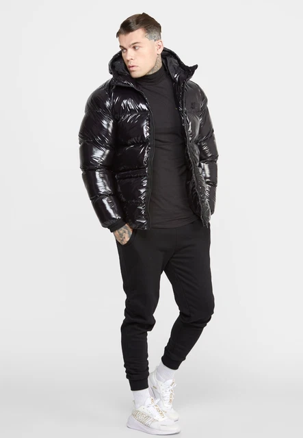 SikSilk Mens Gloss Puffer Jacket Large