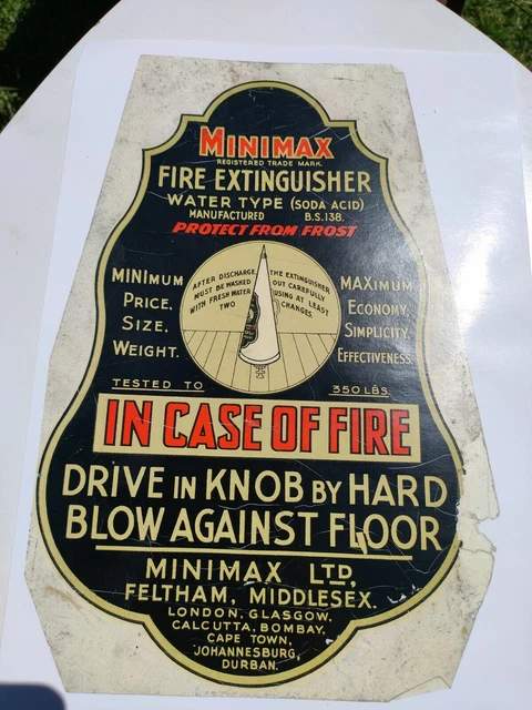 Fire extinguisher sticker Fire extinguisher sticker