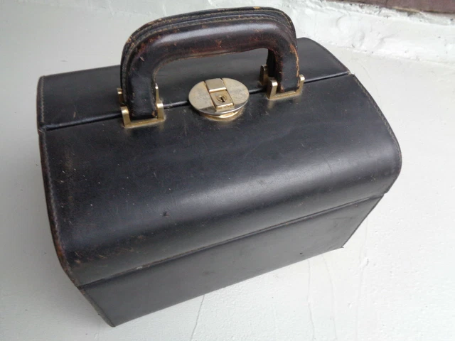 Historische Arzt Doktor Hebammen Tasche Koffer mit Klappenöffnung