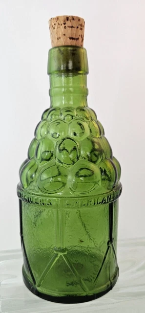 Vintage 1930s McGivers American Army Bitters Bottle Green w/ Cork Window Catcher