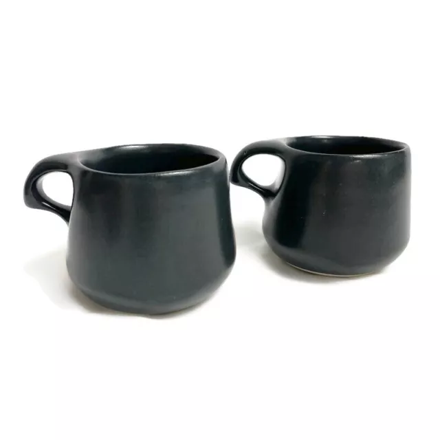 Pair Vintage Bennington Pottery Navy Blue David Gil 1365B Original Mug