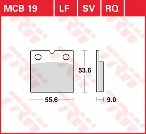 Satz Bremsbelag TRW / Lucas MCB19SV, Sinter Performance mit ABE