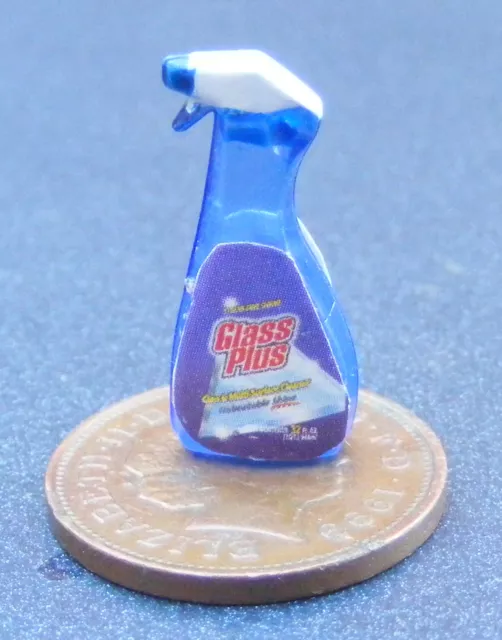 Nicht Arbeit Glas Plus Reinigung Spray Tumdee 1:12 Maßstab Puppenhaus Miniatur