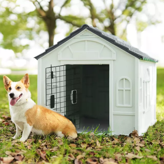 Large Outdoor Indoor Dog Kennel Winter Pet House Shelter Plastic Animal Hut