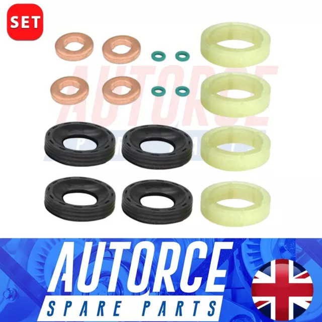 Fuel Injector Seal Washer Oring Kit Fits Mini Cooper R56 Clubman R55 13537804981