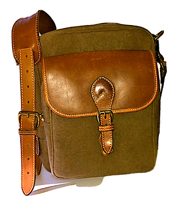 Mulholland Bros. Cross-body Shoulder Tote Leather & Waxed Canvas/ Make An Offer