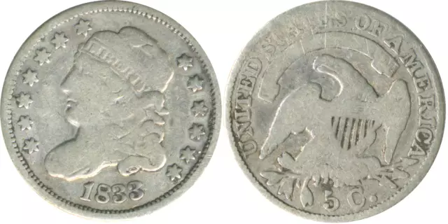 1833 Silver Bust Half Dime