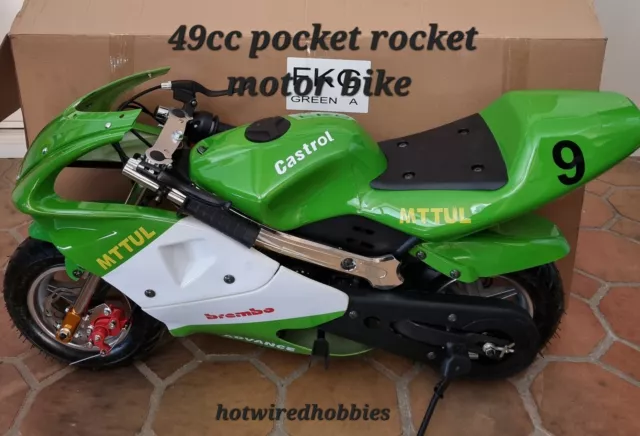 49CC MINI MOTOR DIRT BIKE KIDS POCKET ROCKET PEE WEE MOTORCYCLE