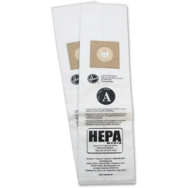 Hoover Insight Upright Allergen Bags - 60 / Carton - Type A - Yellow Hoover