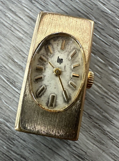 Montre Bracelet Femme Lip Vintage - Boîtier Et Bracelet Plaqué Or 20 Microns - Occasion