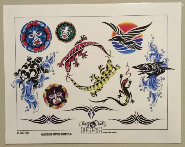 Tattoo Studio Shop Flash Single Sheet Ocean Samoan Tribal Band 11” X 14” Print