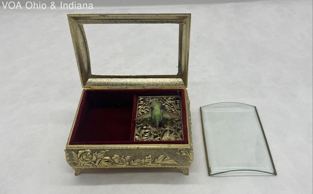 SAN FRANCISCO Music Trinket Box w Animated Hummingbird WORKS