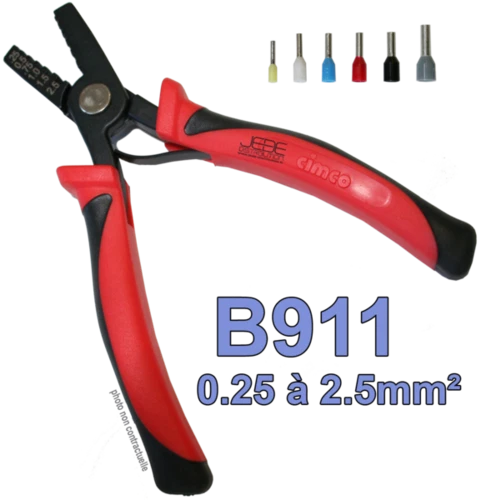 Pince à sertir - Pour embout empreinte carée - De 0.08 à 16