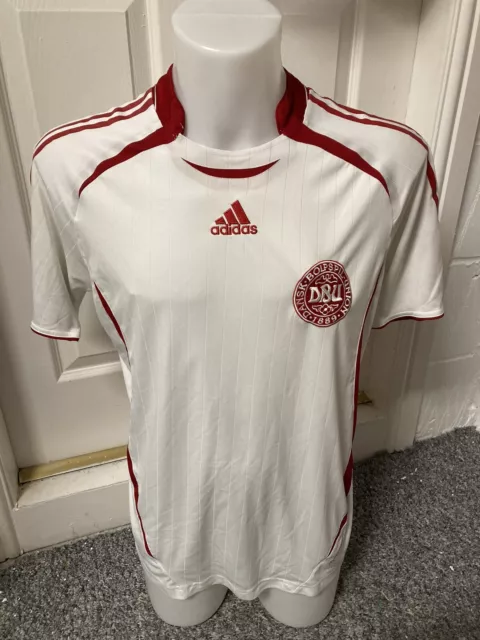 Denmark Away Football Shirt 2006 Adidas Medium Classic Soccer Jersey World Cup