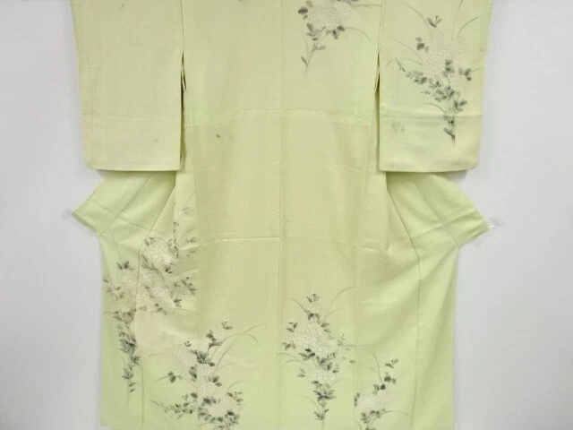 41442# Japanese Kimono / Antique Kimono / Embroidery / Bird & Peony