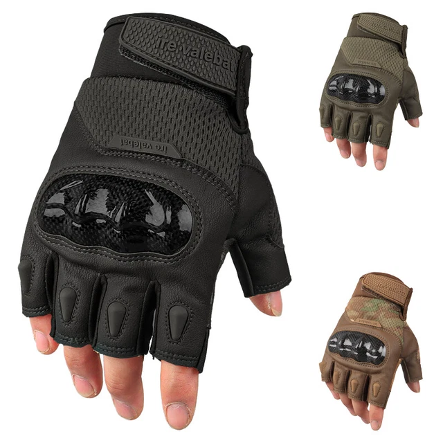 Gants en cuir PU pour tir de chasse Paintball Airsoft