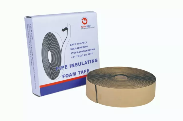 FAVORCOOL Foam Insulation Tape Self Adhesive Weather Stripping 1/8" x 2" x 33 ft