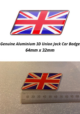 GB Union Jack Flag 3D Gel Resin Aluminium Number Plate Stickers Decals Badges