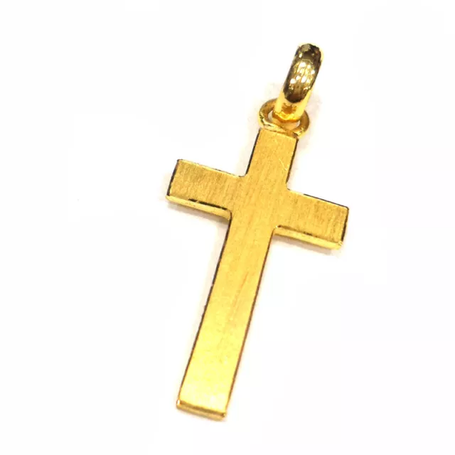 24k Solid Gold Cross Pendant 999 by estherleejewel 3.7gram