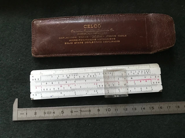 Antic Calculation Ruler CALCULATOR CALCULATRICE RARE regle CELCO AMPLIFIERS ancienne antique ...