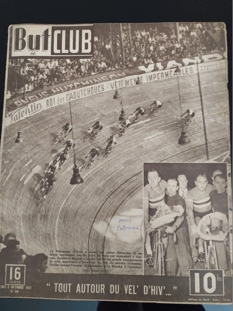 Brochure Cyclisme – Programme 6 Jours – Vélodrome Du Vel D'Hiv – 1950