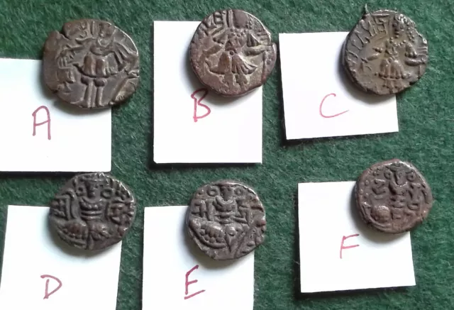 MEDIEVAL INDIA, HUNS and Later KASHMIR coppers - details below