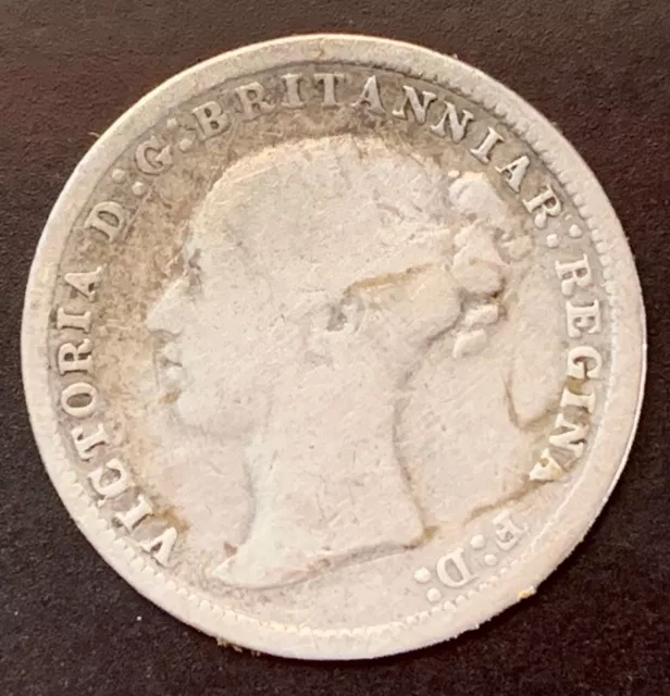 3 Pence 1873 Grossbritannien  Königin Victoria . Silbermünze