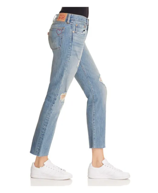 Levi's Chiara Ferragni 501 Jeans Denim Pants Size 26 Boyfriend Straight Cropped