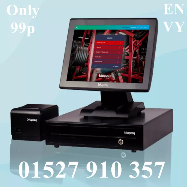 New Xonder 15" All in One Touchscreen POS EPOS Cash Register Till System Retail