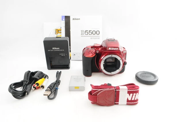 [Near Mint] Nikon D5500 24.2MP Digital SLR Camera Red