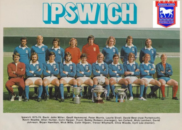 Ipswich Town Football Team Photo>1973-74 Season